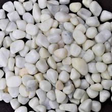 Natural White Polished Stone Pebbles For Aquarium Decor-500g