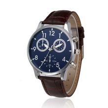 FashionieStore Men's wristwatch Retro Design Leather Band Analog Alloy Quartz Wrist Watch