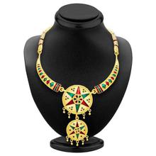 ShoStopper Exotic Gold Plated Meenakari Necklace Set