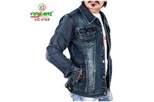 Virjeans Denim (Jeans) Stretchable Jacket For Mens (VJC 673) Blue