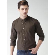 Mast & Harbour Men Brown Slim Fit Solid Casual Shirt