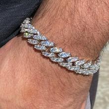 Masala Beads 20cm Ice Hand Chain Bracelet Iced Out Rhinestones Silver Color Bracelet Men Women Jewelry Accessory Wrist Chain