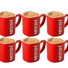 Nescafe Red Ceramic Tea& Coffee Mug(Pack of 6)