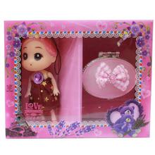 Pink Bow Jewellery Box And Doll Keychain Set