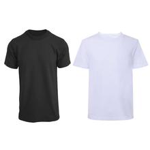 Combo of 2 Round Neck Unisex T-Shirt (Black and White)