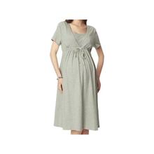 Nine Maternity Basic Nursing Dress In Grey 5440