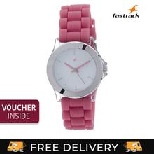 9827PP07 White Dial Analog Watch For Women- Pink