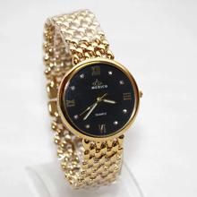 Americo Gold chain fashionable fancy analog ladies Watch with black dial