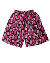 Pink Cotton Printed Shorts For Women