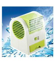 Mini Small Fan Cooling Portable Desktop Dual Bladeless Air Conditioner USB Green