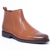 Caliber Shoes Tan Brown Side Chain Lifestyle Boots For Men - ( 477 C )