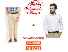 Valentine Combo Offer Gift For Him ( Shirt+Chinos)