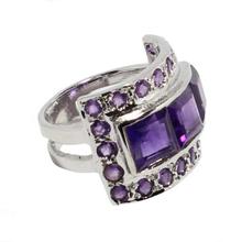 Purple Amethyst Studded Silver (92% Silver) Ring For Women