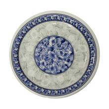 Blue/White Melamine Floral Printed Plate