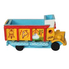 Yellow/Blue Wooden Printed Truck Modelled Toy - W9T