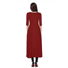 VISVA DESIGNER Straight Plain Rayon Kurtis/Dress for Women