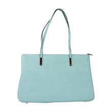 Light Blue Zippered Handbag For Women