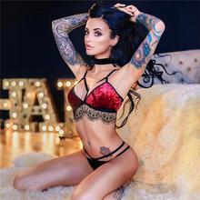 SALE- 2019 New Sexy Velvet Eyelash lace Bra & Brief Sets