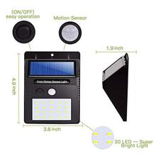 PETRICE Solar Powered Wall Security Light,Home Motion Sensor