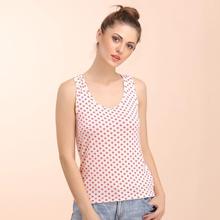 Cotton Polka Dot Tank Top With Racerback For Women