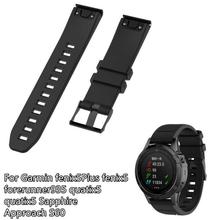 Non-Slip Silicone Soft Strap for Garmin forerunner935 quatix5 Sapphire Approach S60 ETC