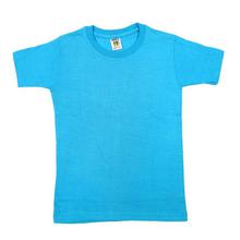 Aqua Blue Plain Tshirt For Boys