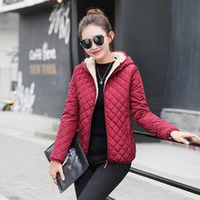 Autumn 2018 New Parkas basic jackets Female Women Winter plus velvet