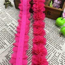 New 26 pcs 8 leaves flowers Chiffon Three-Dimensional Flowers Decoration Handmade DIY Garment Accessories Handcrafted Fabric