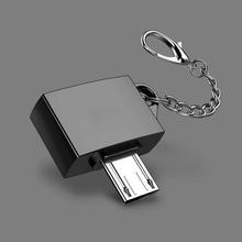 Mini Metal Micro USB To USB 2.0 OTG Adapter Converter with Key Chain for OTG Smart Phone Wholesale