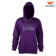 Wildcraft Printed Hoodie Sweatshirt For Women - Purple