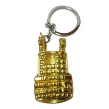 PUBG L3 Vest Battleground Metal Keychain & Keyring for Bikes, Cars, Bags, Home, Cycle- Golden