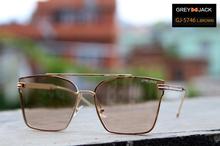 GREY JACK Blue Coat Lens With Golden Multicolor Metal Frame Sunglasses For Men & Women