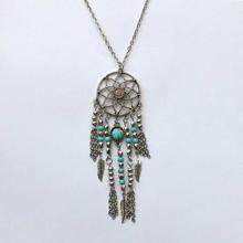 Dream-Catcher Pendant With Silver Chain