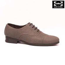 Caliber Shoes Grey Lace Up Formal Shoes For Men - ( 518 O )