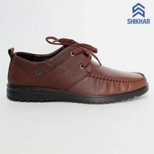 11124 Leather Casual Shoes For Men- Brown