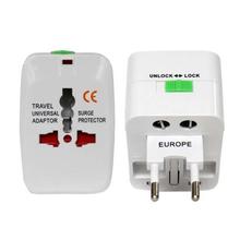 Surge Protection Universal Travel Power Plug Adapter - White