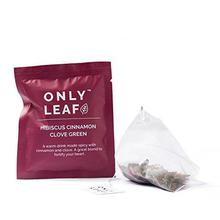 Onlyleaf Hibiscus Cinnamon Clove Green Tea, 25 Tea Bags with 2 Free