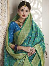 Stylee Lifestyle Green Patola Silk Jacquard Saree -1514