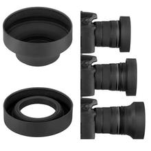 52mm 3-in-1 Collapsible Rubber Lens Hood For 18mm To 300mm Lenses