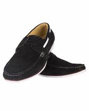 Shikhar Men's Black Lace Up Moccasin