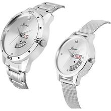 JC452 Silver Day And Date Function Analog Watch  - For