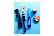 Soldering Combo (Soldering Iron, Small Stand, Desoldering Pump, Soldering Wire and Soldering Paste) -5 Piece