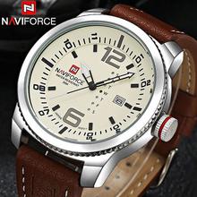 NaviForce Date/Day Function White Analog Watch (NF9063)