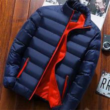 2019 Men Casual Hooded Parka  Printed Winter Men Fashion