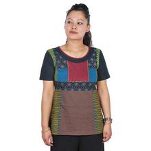 Multicolor Printed Cotton T-shirt For Women - WTP3061