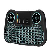 Mini 2.4GHz Wireless Keyboard With Touchpad Mouse Rainbow Backlight-MT08