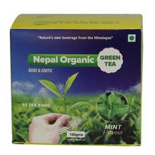 Nepal Organic Green Tea Mint Flavor 50 Tea Bags -100 Grams