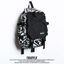 Truffle Graffiti Printed Waterproof Soft School College Trendy Hip-Hop Backpack With 16" Laptop Storage Capacity For Men Unisex T2203M