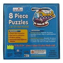 Creative Educational Aids 8 Piece Puzzles Set - Blue