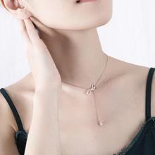 Bow necklace _ Wanying jewelry bow women s925 sterling